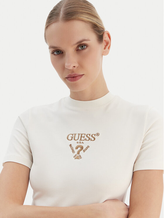 Guess Guess Φόρεμα καθημερινό V4YK02 KCDH1 Εκρού Regular Fit