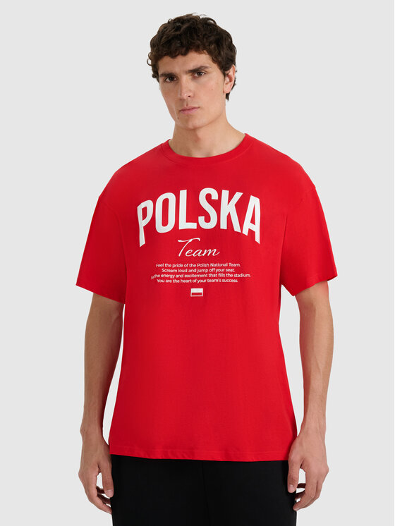4F 4F T-Shirt NOS Czerwony Regular Fit