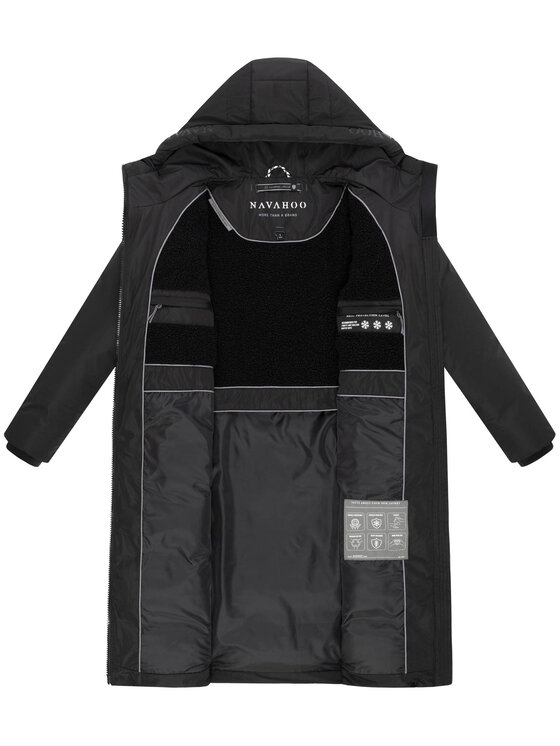 Navahoo Navahoo Kurtka zimowa Herbstnebel Czarny Regular Fit
