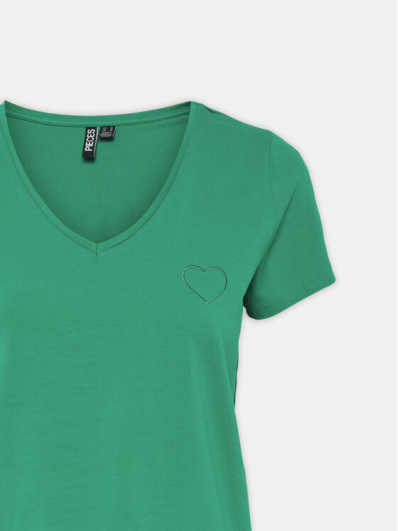 Pieces Pieces T-shirt New Billy 17102921 Verde Regular Fit