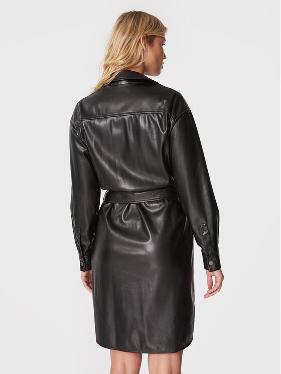 Vestito in similpelle W3RK55 WF8Q0 Nero Regular