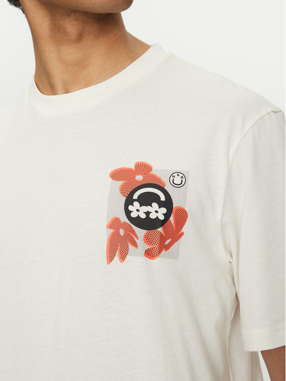 HUGO HUGO T-Shirt Nufloro 50533387 Bílá Regular Fit