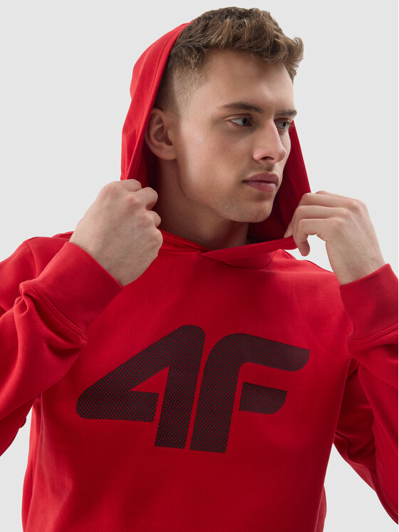 4F 4F Mikina 4FWSS24TSWSM0950 Červená Regular Fit