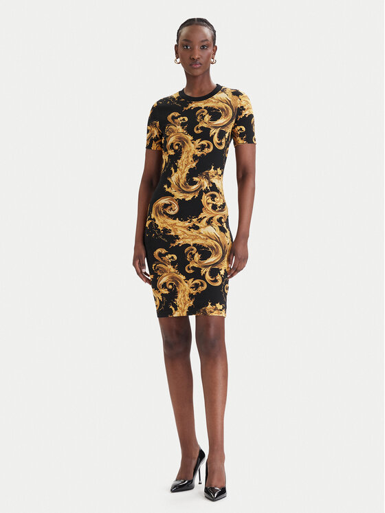 Versace Jeans Couture Versace Jeans Couture Rochie de zi 80HAO939 JS553 Negru Slim Fit