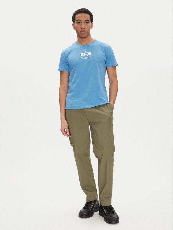 Alpha Industries Alpha Industries T-Shirt Basic 118533 Niebieski Regular Fit