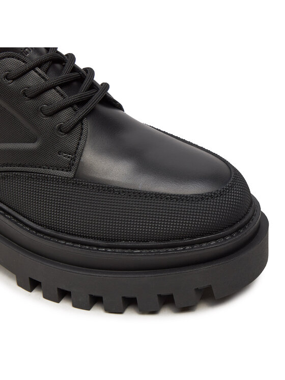 Calvin Klein Jeans Calvin Klein Jeans Pusbačiai Flatform Laceup Derby Mg Mtl YW0YW01502 Juoda
