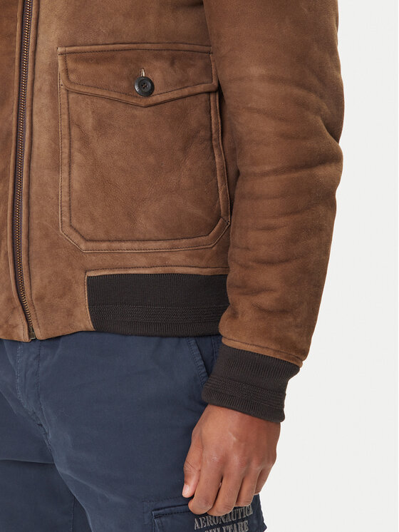 Aeronautica Militare Aeronautica Militare Prijelazna jakna 252PN0163U100893 Smeđa Regular Fit