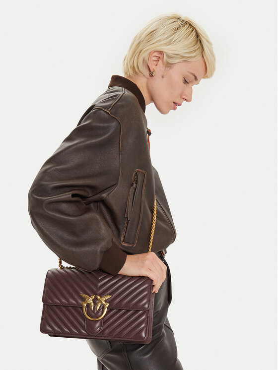 PINKO PINKO Ročna torba Love One Classic Dc AI 24-25 PLTT 100941 A0GK Bordo rdeča