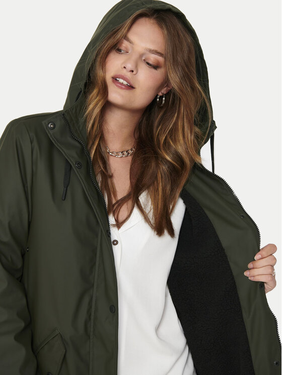 ONLY ONLY Geacă de ploaie Sally 15206116 Verde Regular Fit