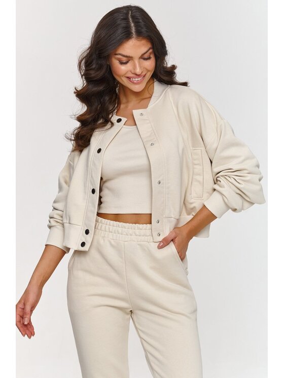 Makadamia Makadamia Komplet bluza, bluzka i spodnie A11 Beżowy Loose Fit