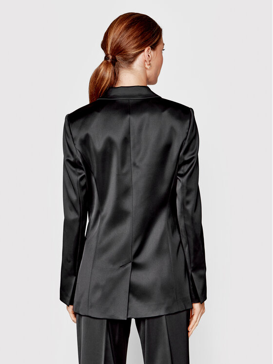Calvin Klein Calvin Klein Σακάκι Duchess Satin K20K204176 Μαύρο Slim Fit