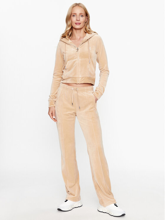 Juicy Couture Juicy Couture Spodnie dresowe Tina JCAPW045 Beżowy Regular Fit