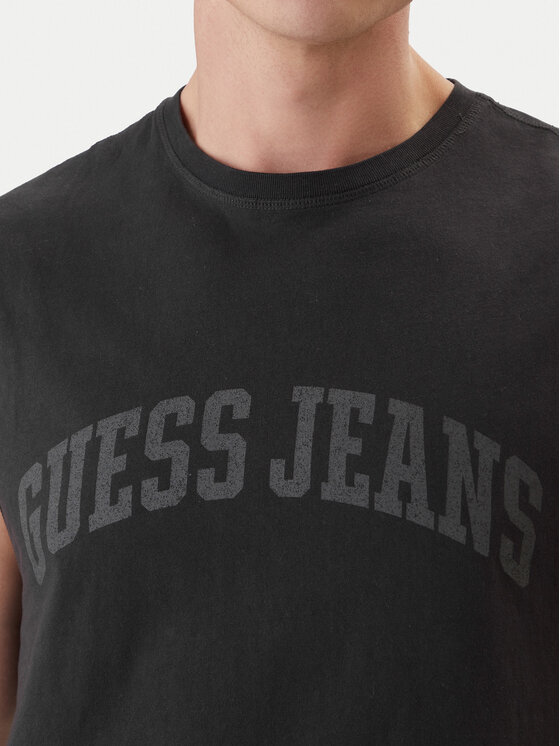 Guess Jeans Guess Jeans Майка M6GPB2 K8FQ4 Чорний Regular Fit