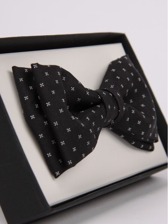 ELSNER ELSNER Παπιγιόν BUTTERFLY Z JEDWABNEGO ŻAKARDU A5142 Μαύρο