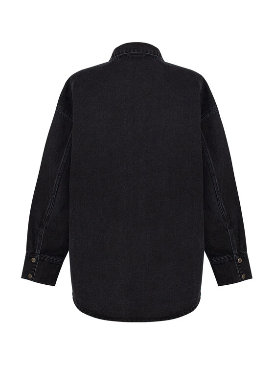 Magda Matyja Magda Matyja Koszula jeansowa BROOKLYN SHIRT Czarny Loose Fit