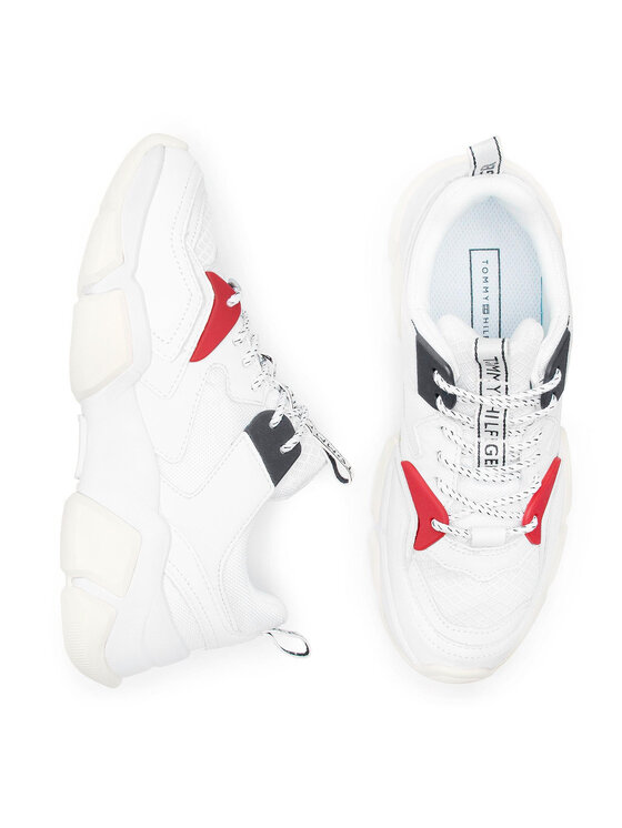 Tommy Hilfiger Tommy Hilfiger Αθλητικά Chunky Mixed Textile Trainer FW0FW04065 Λευκό