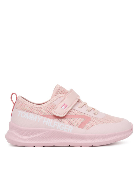 Tommy Hilfiger Tommy Hilfiger Сникърси Low Cut Lace-Up/Velcro Sneaker T1A9-33990-1843 S Розов