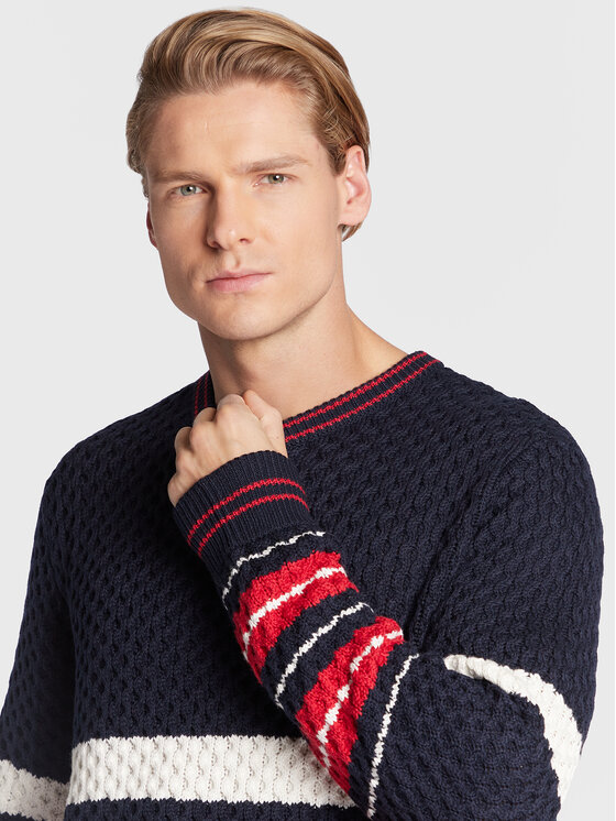 J.Lindeberg J.Lindeberg Sweter Orion FMKW06531 Granatowy Regular Fit