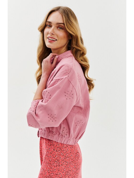 NAOKO NAOKO Kurtka przejściowa Cotton Candy Różowy Regular Fit