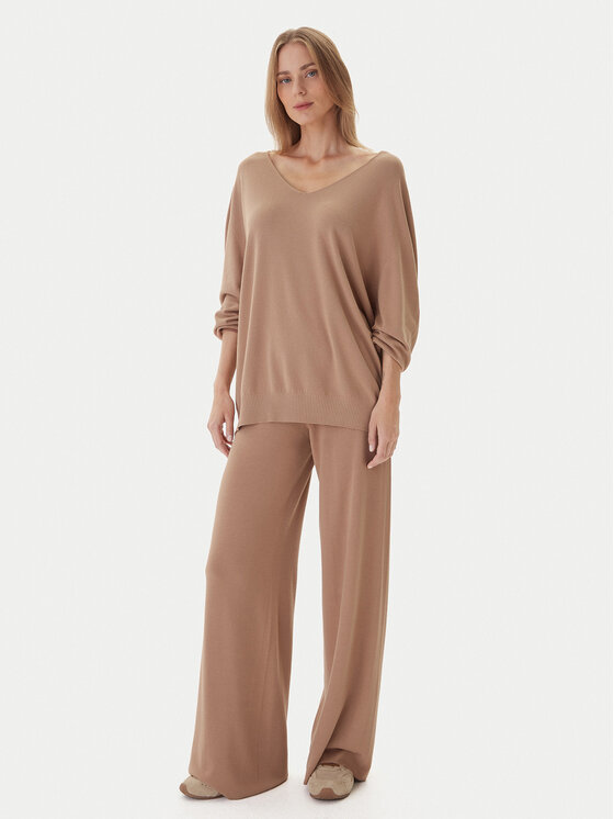 Kontatto Kontatto Pulover 3M0815C Bež Relaxed Fit