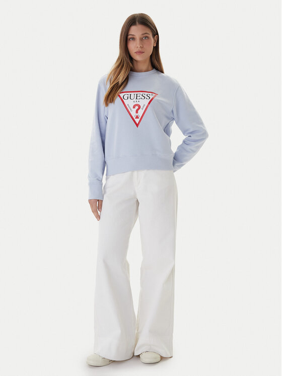 Guess Guess Bluză W2YQ16 KBA11 Albastru celest Regular Fit