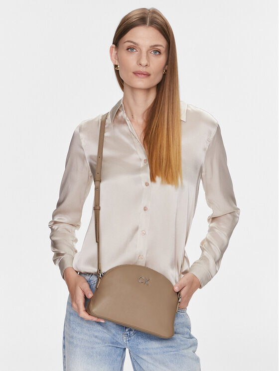Calvin Klein Calvin Klein Τσάντα Re-Lock Seasonal Crossbody Md K60K611444 Μπεζ