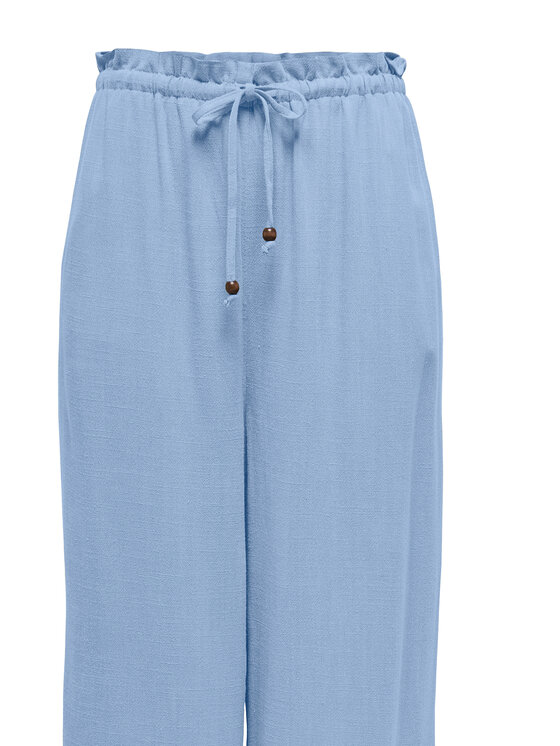 ONLY ONLY Bavlnené nohavice Solvi 15338672 Modrá Cropped Fit