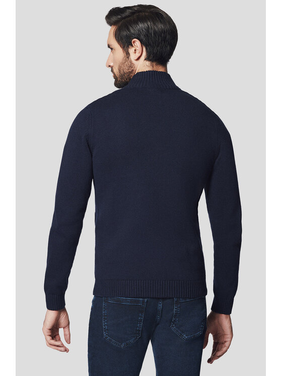Lancerto Lancerto Sweter Craig SW073224000094 Granatowy Regular Fit