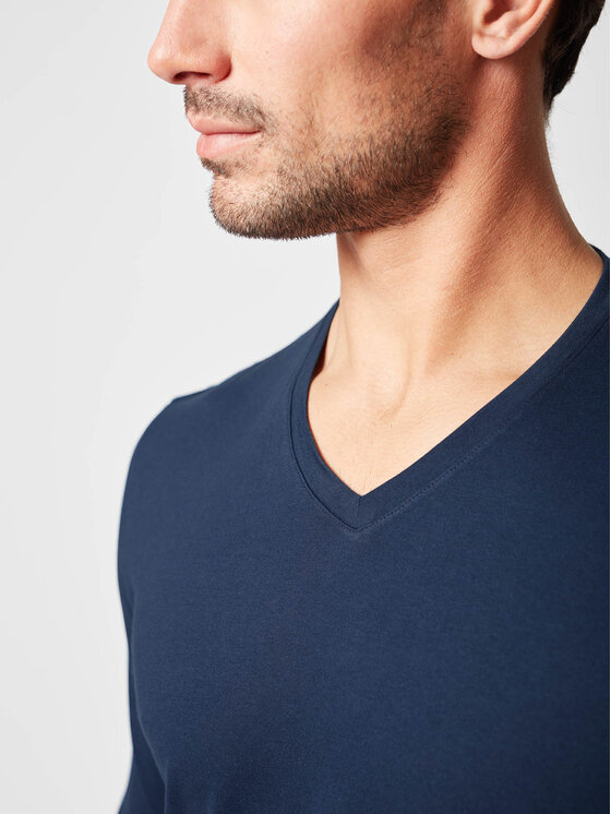 Huber Huber T-Shirt 117102 Granatowy Regular Fit