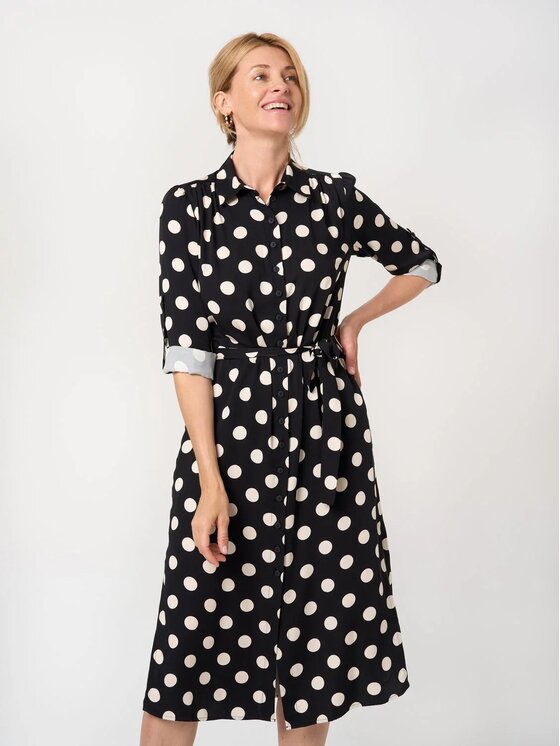 Willsoor Willsoor Sukienka koszulowa 68151 Czarny Comfortable Fit