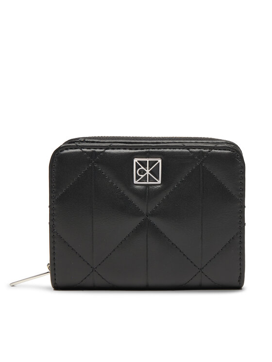 Calvin Klein Calvin Klein Peněženka Quilted Flap Zip Around LV04F1124G Černá