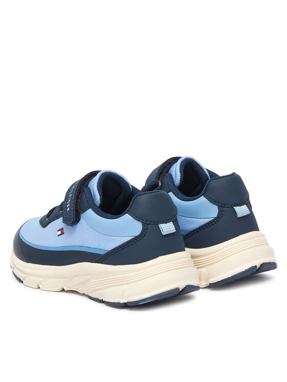 Tommy Hilfiger Tommy Hilfiger Laisvalaikio batai Low Cut Lace-Up/Velcro Sneaker T1X9-35260-1844 M Mėlyna