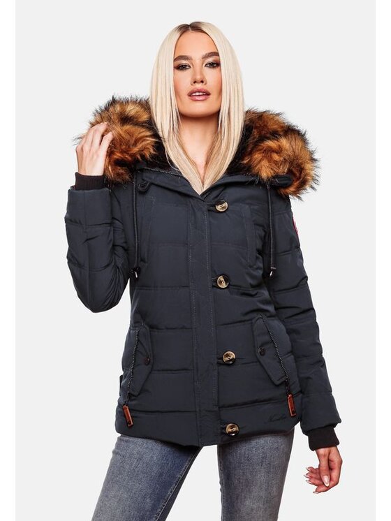 Navahoo Navahoo Kurtka zimowa Zoja Niebieski Casual Fit