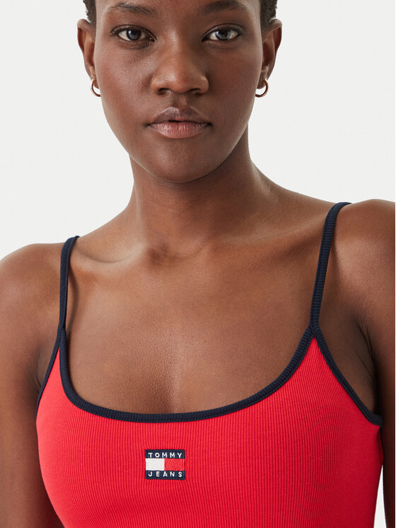 Tommy Jeans Tommy Jeans Kleid für den Alltag DW0DW22335 Rot Slim Fit