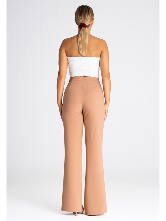 FIGL FIGL Dámske nohavice M955 Hnedá Regular Fit