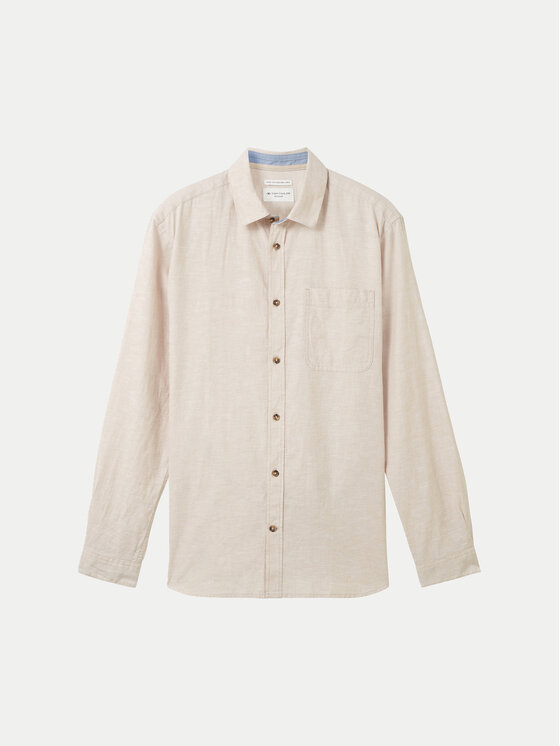 Tom Tailor Tom Tailor Πουκάμισο 1040141 Μπεζ Regular Fit