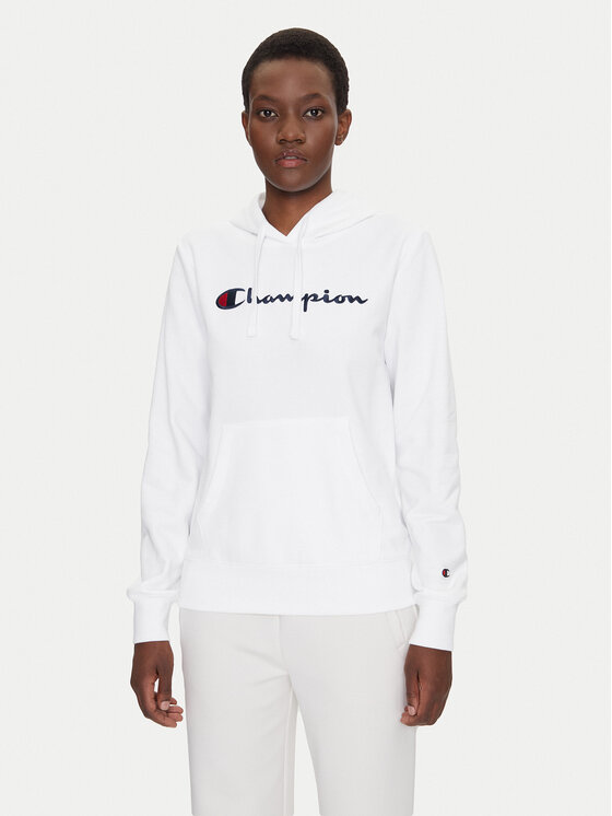 Champion Champion Mikina Slim Big Logo 118097 Bílá Regular Fit