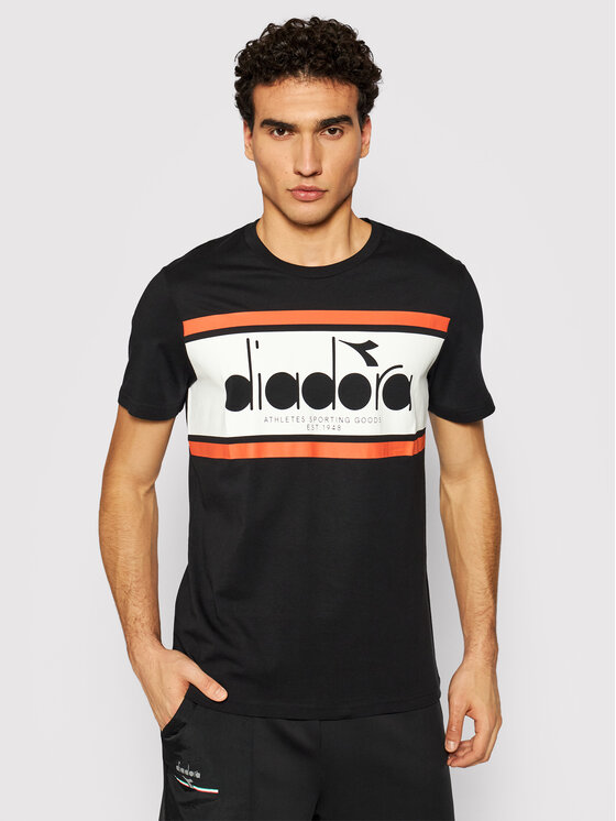 Diadora Diadora T-Shirt Spectra Oc 502.176632 Czarny Regular Fit