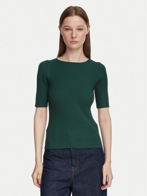 Weekend Max Mara Pulover Gola 2625366081 Temno zelena Regular Fit