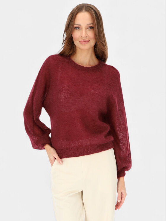 L’AF L’AF Sweter Kora Bordowy Regular Fit