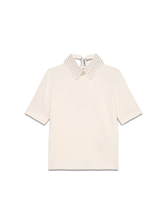 Oltre Oltre T-shirt G359J004136N011 Bianco Slim Fit