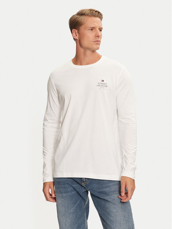 Tommy Hilfiger Tommy Hilfiger Majica dugih rukava MW0MW36501 Bijela Regular Fit
