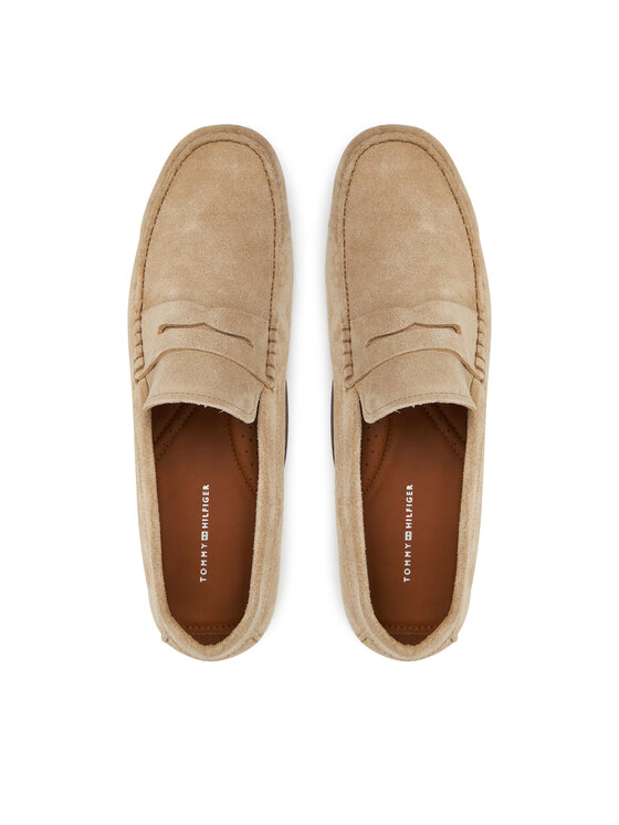 Tommy Hilfiger Tommy Hilfiger Mokasyny Casual Hilfiger Suede Driver FM0FM04998 Beżowy