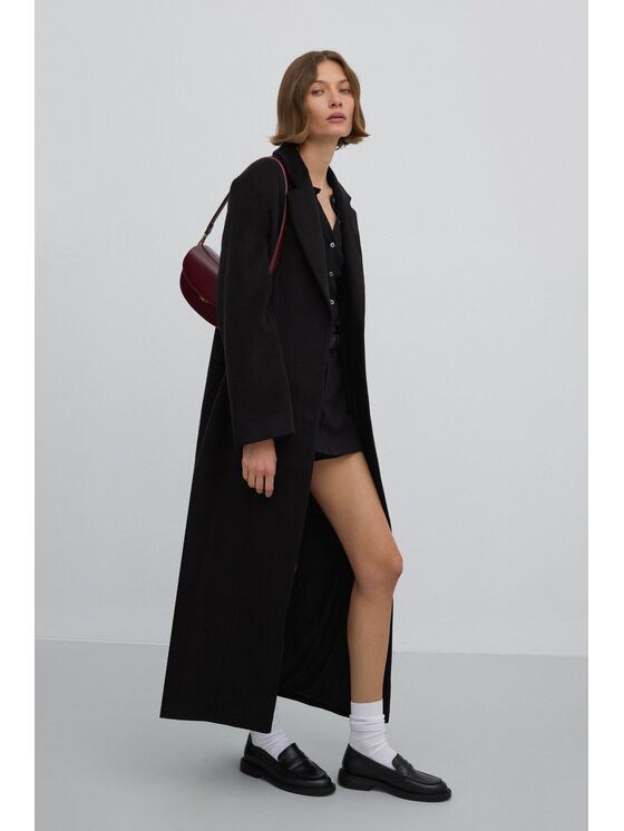 Estro Estro Cappotto ER00117927 Nero Loose Fit