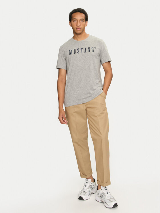 Mustang Mustang T-Shirt Austin 1014695 Šedá Regular Fit