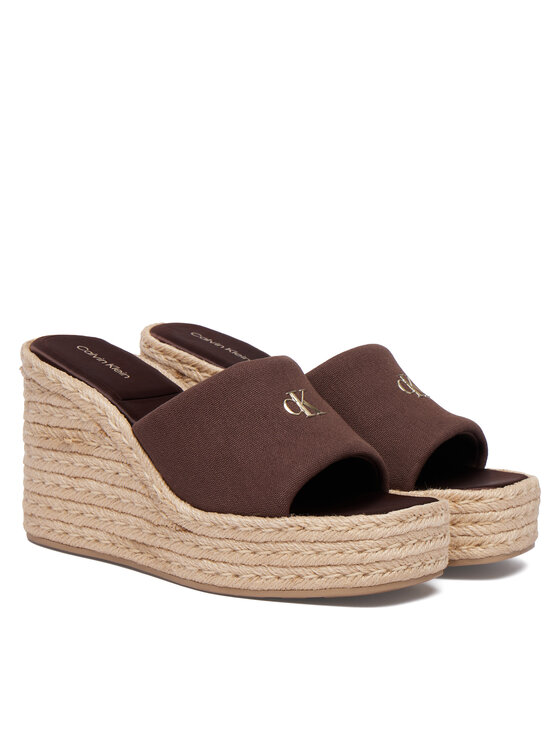 Calvin Klein Calvin Klein Espadrillid Wedge Espad 70 Canvas Mg HW0HW03282 Pruun