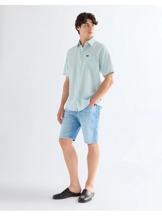 Wrangler Wrangler Camicia SS 1 PKT SHIRT Blu Regular Fit