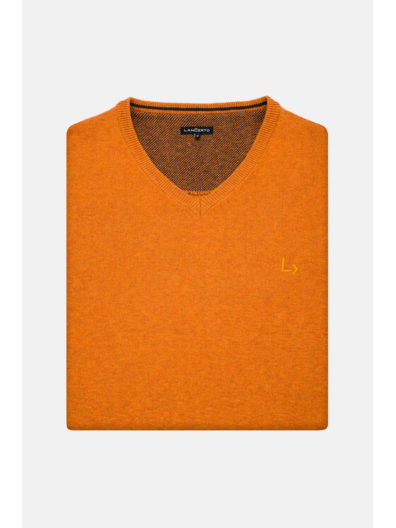 Lancerto Lancerto Sweter Harrison SW073123000002 Pomarańczowy Regular Fit