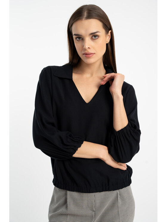 CLICK CLICK Blúzka 10-6926 Čierna Regular Fit