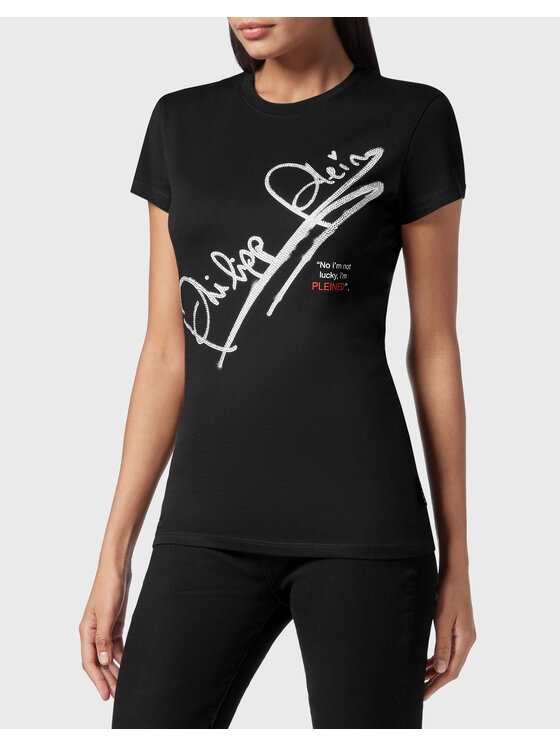 PHILIPP PLEIN PHILIPP PLEIN T-Shirt 3987 Czarny Regular Fit